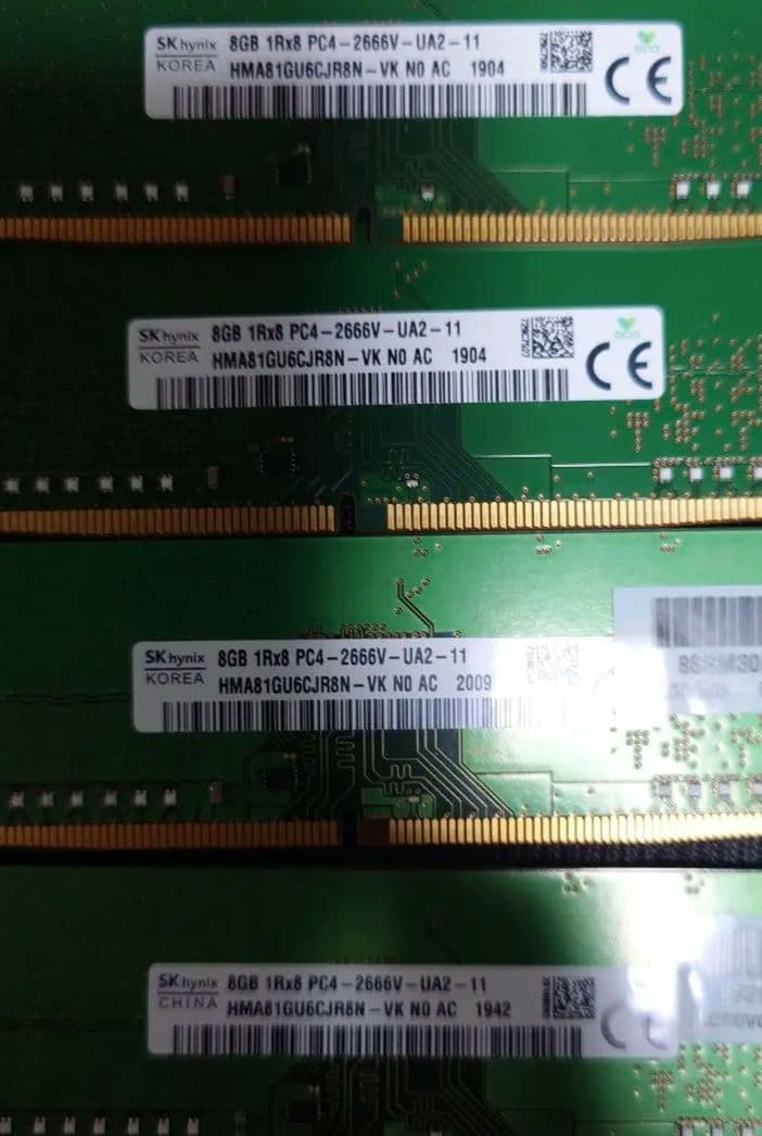 デスクトップPC用メモリ　8GB　2666　8枚セット