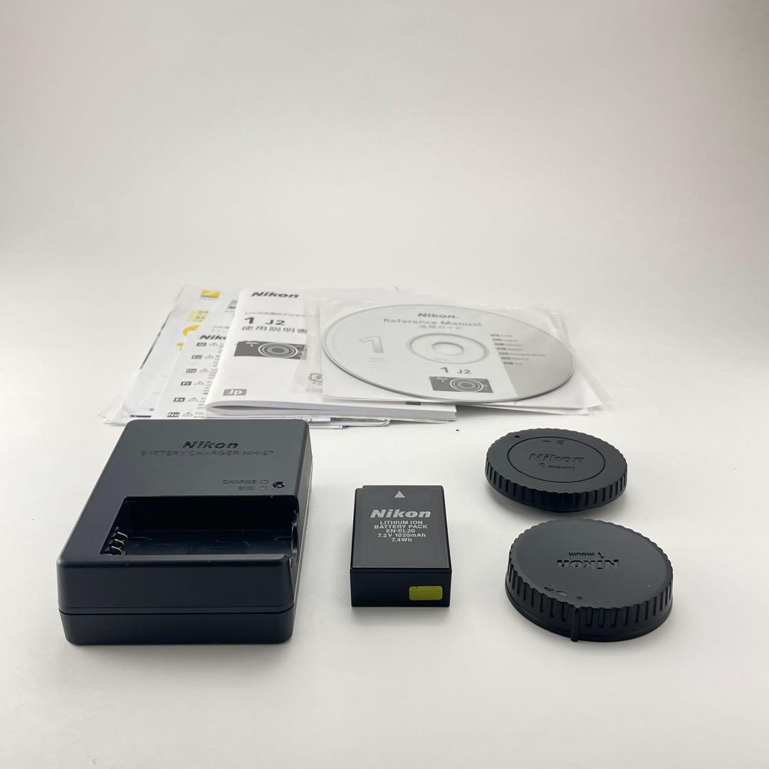 【美品・返品保証】Nikon1 J2ブラック パワズームレンズキット