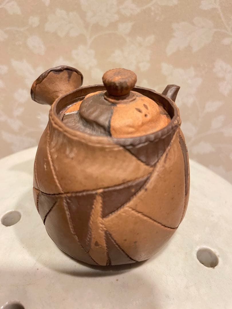 万古焼　圦山成月作　骨董品　急須　茶器