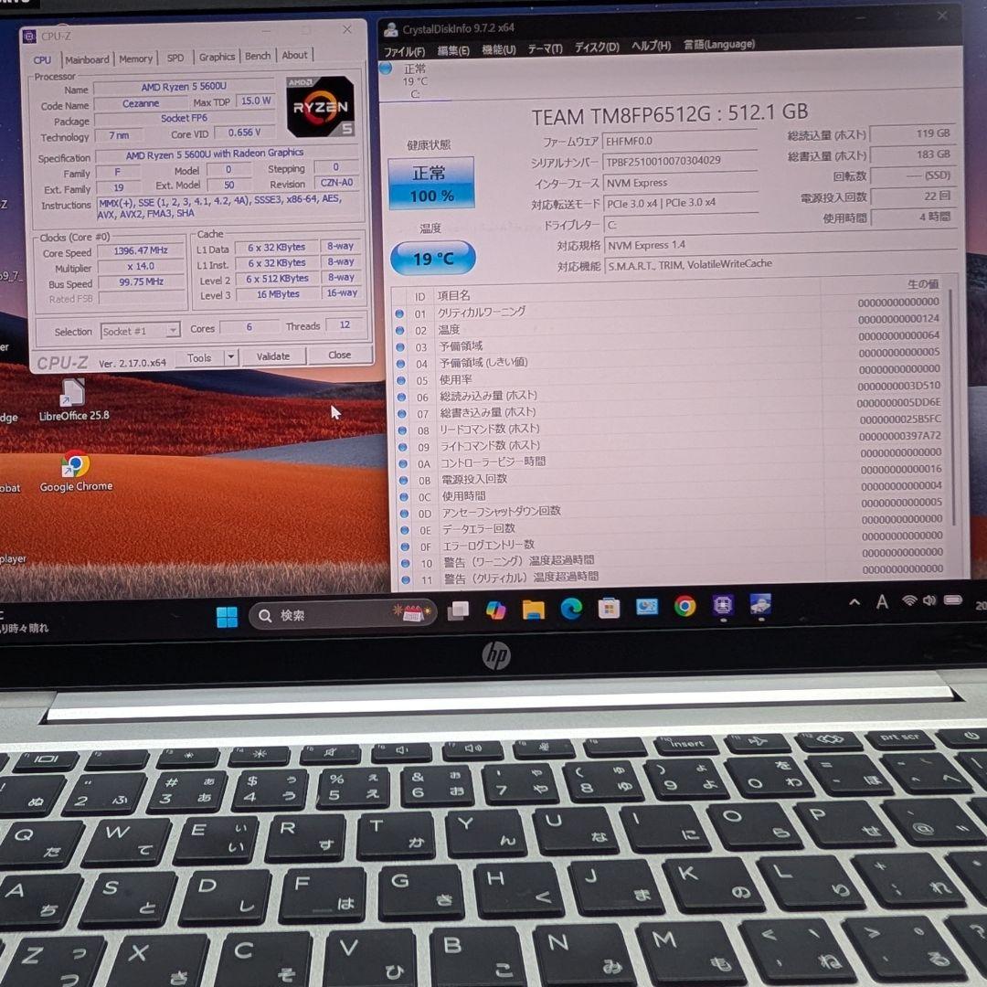 Windowsノート本体 HP ProBook 635 Aero G8 Ryzen 5 5600U