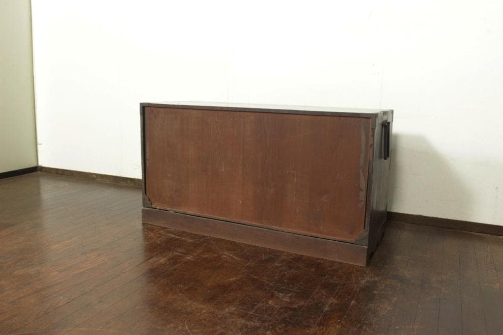 米沢箪笥 栗材 菊唐草金具 時代箪笥 和家具 古民藝