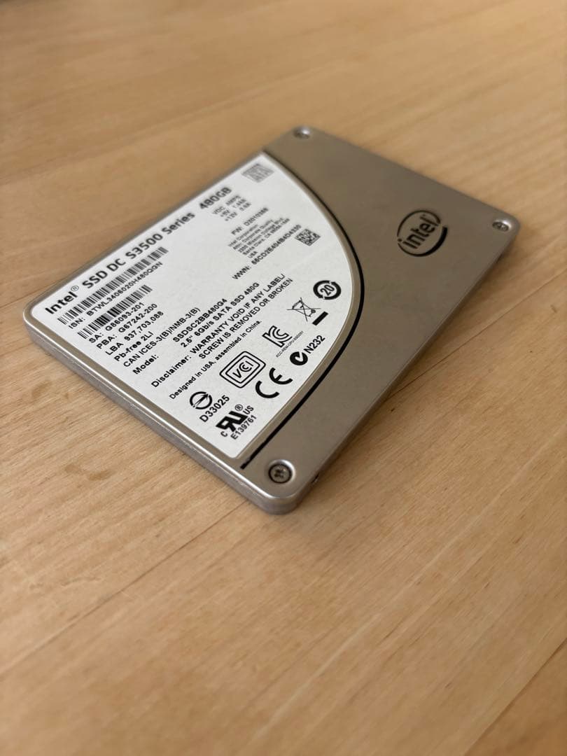 内蔵型SSD Intel SSD DC S3500 480GB