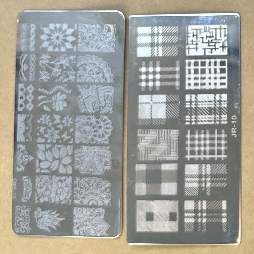 同梱値引最大200円●スタンプネイル　プレート　8枚