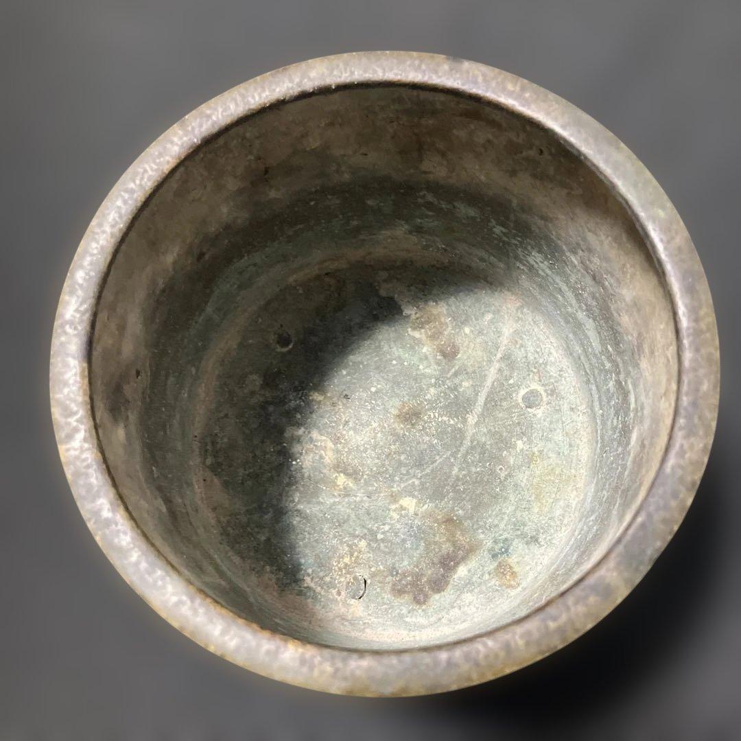 (2-39)銅製香炉 脚付き
