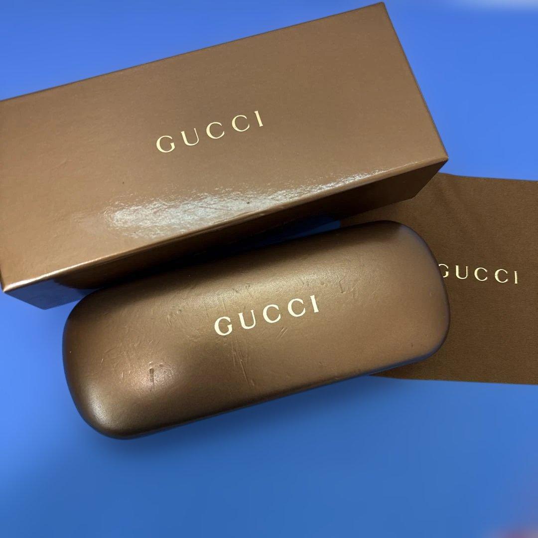 GUCCI ブラックフレーム メガネ(度あり)
