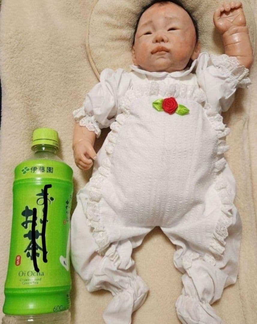 3日迄☆価格　リボーンドール　樹脂粘土ベビー　創作人形　アートドール(難あり)