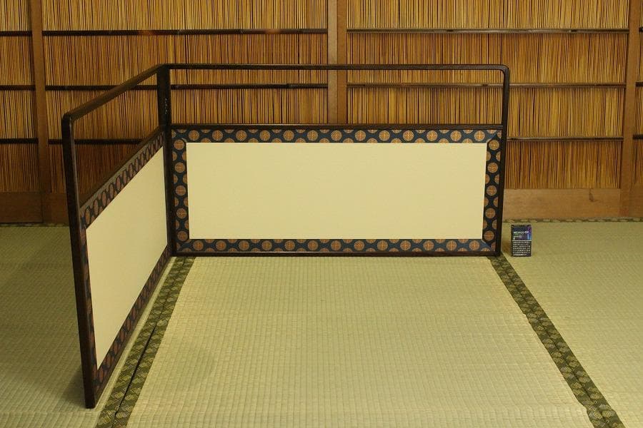 茶道具 風炉先屏風 唐松 間仕切り 衝立(A467)
