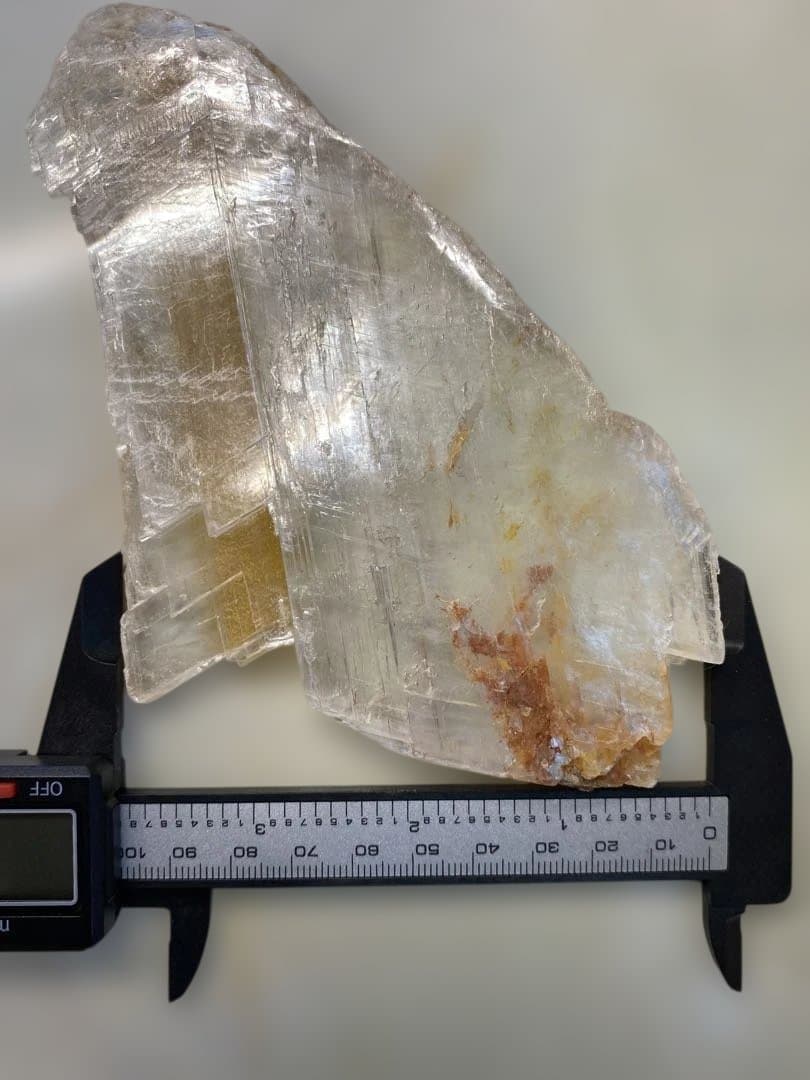 T1042-1セレナイト原石ライモナイト共生ザンビア産虹入り天然石レア鉱物　浄化