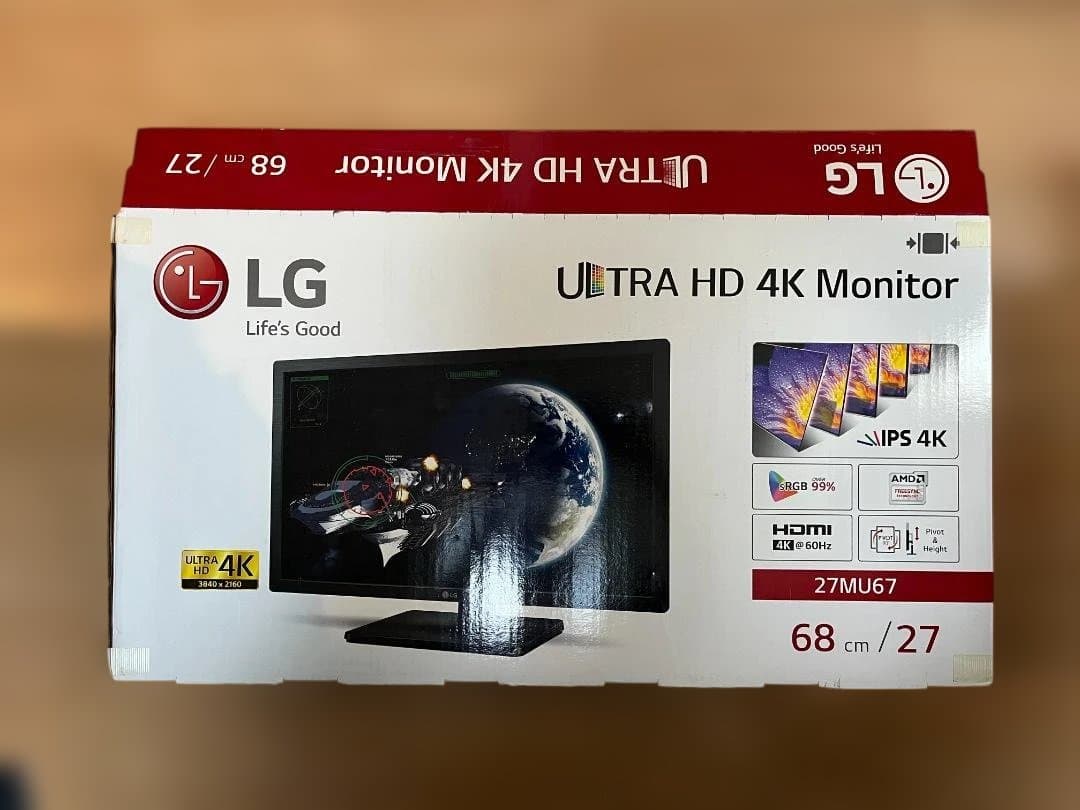 LG 27インチ 4K IPS モニター 27MU67-B ①