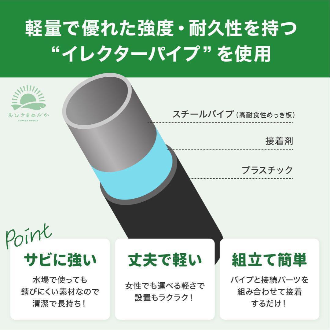 ★メダカ飼育ラック　黒1段8個置き★ めだか飼育棚 NVBOXビオトープsj
