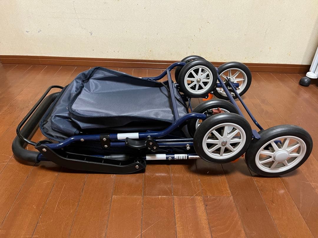 幸和製作所 アルミ製 シルバーカー PW298 ネイビー 手押し車 カート