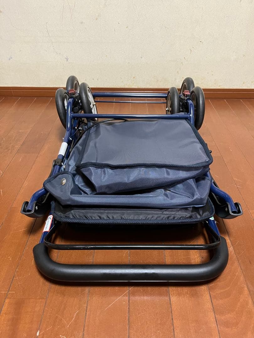 幸和製作所 アルミ製 シルバーカー PW298 ネイビー 手押し車 カート