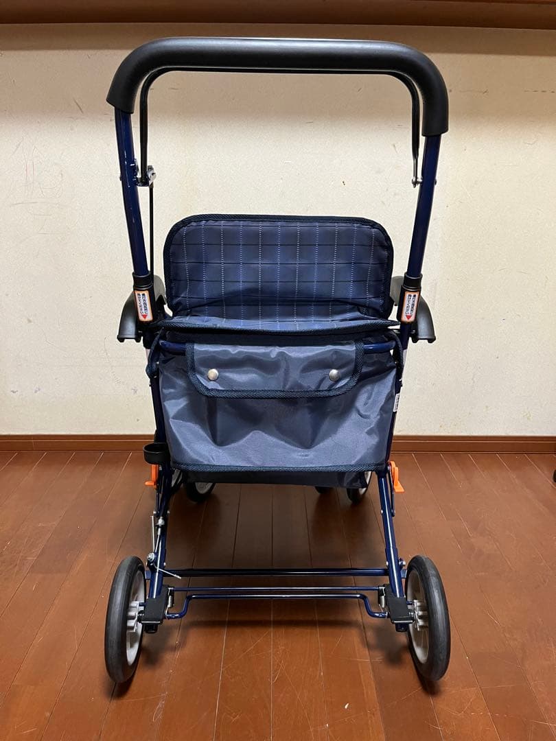 幸和製作所 アルミ製 シルバーカー PW298 ネイビー 手押し車 カート