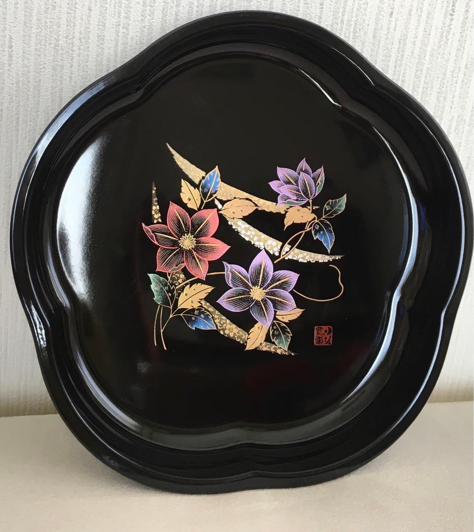 値下げ山本寛斎kansai yamamotoデザイン 漆器 盆　輪島塗