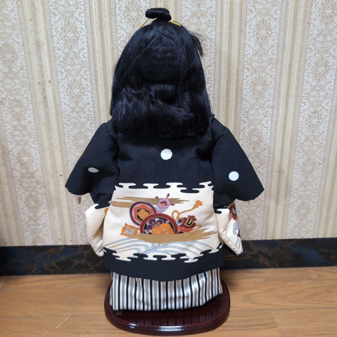 美品 市松人形 松月作印 手猫金彩 別染友禅 2体セット 日本人形