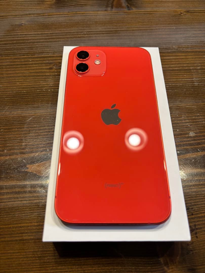 Apple iPhone 12 レッド 箱、充電ケーブル付き