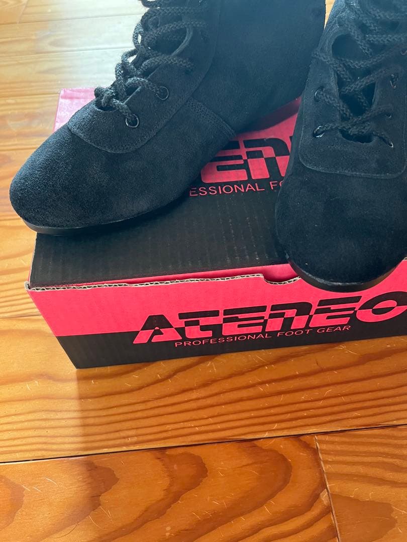 ATENEO 黒 スエード プロフェッショナルブーツ