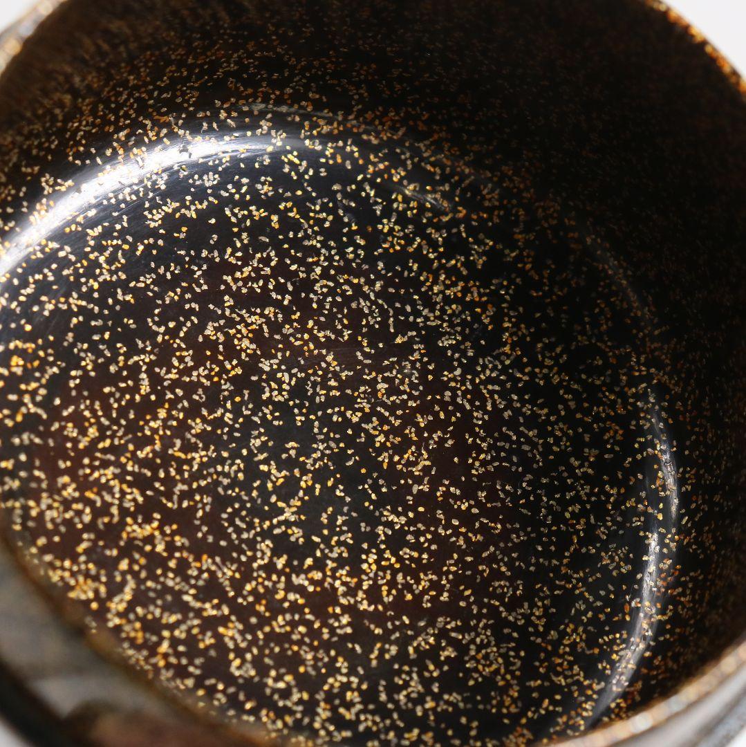 番浦省吾作 萩蒔絵 平棗 内金梨子地 薄茶器 茶道具 共箱　V1080