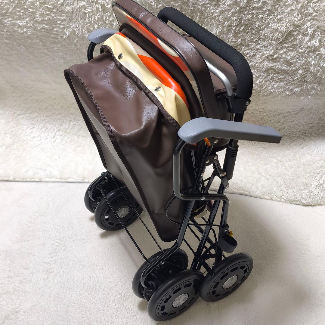 シルバーカー 手押し車 座れる ブレーキ付 送料無料 ボックスタイプ 美品