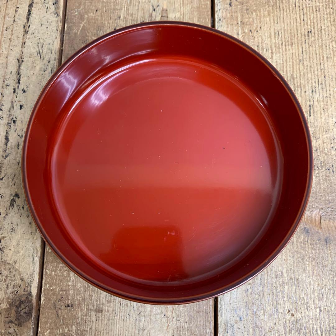 D-5 ② 【極美品】伝統工芸 漆器 千筋 独楽型 三段重箱 蓋付き 漆塗り