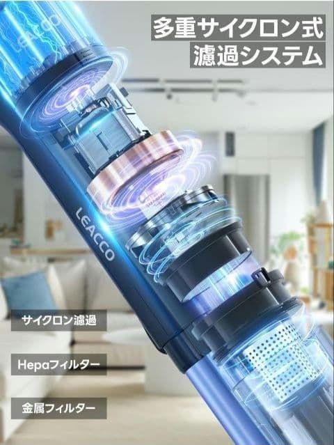 掃除機 コードレス 着脱式バッテリー 38000pa 0.6KG 軽量