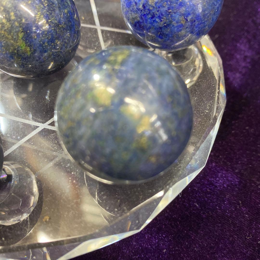 人気の天然石:七星陣:ラピスラズリ 絶大なパワー(台座付き)
