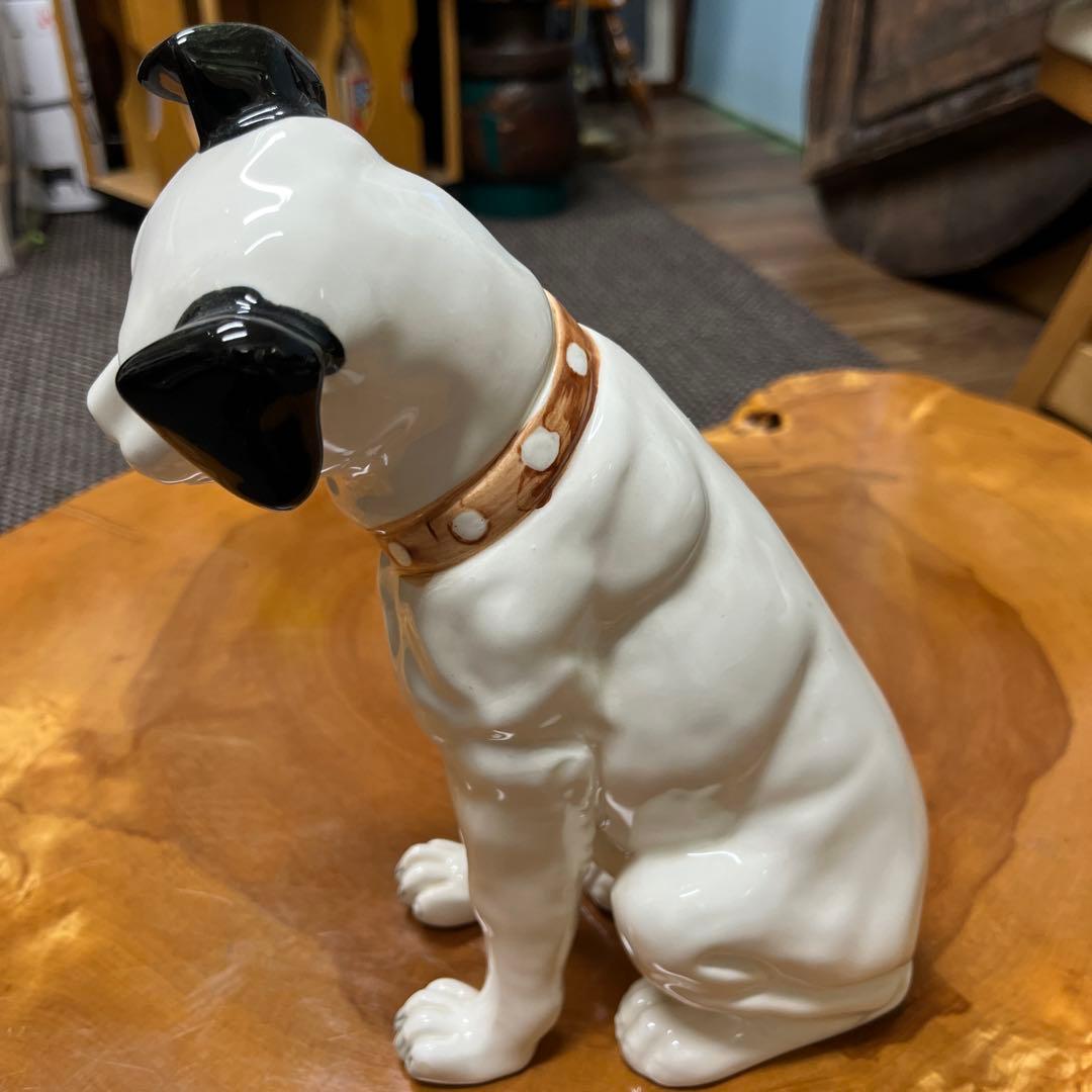 爪あり希少品　美品【Victor】ビクター 陶器 ニッパー犬 H25cm