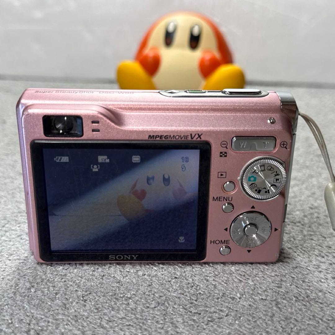 訳あり SONY DSC-W80 ピンク スマホ転送用USBコネクタ付属