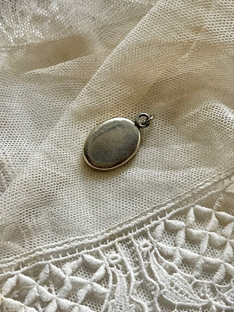 ◆フランスビンテージ｜アクセサリーKペンダントヘッドドライフラワー透明水中花