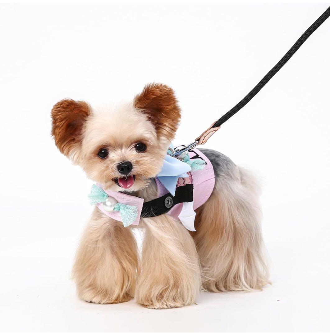 ベルクロデニム犬用ハーネス（小型犬用）窒息防止犬用ベストハーネス