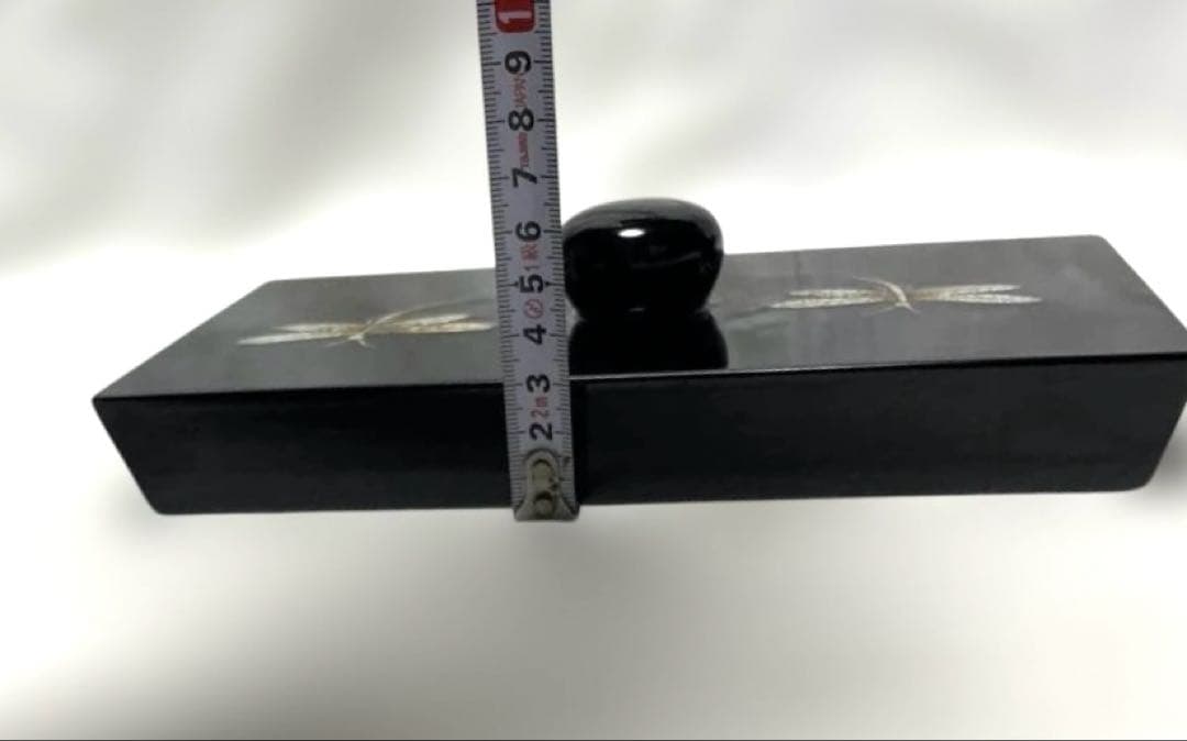 日本伝統工芸品 黒漆器 トンボ柄象嵌入り装飾 美品