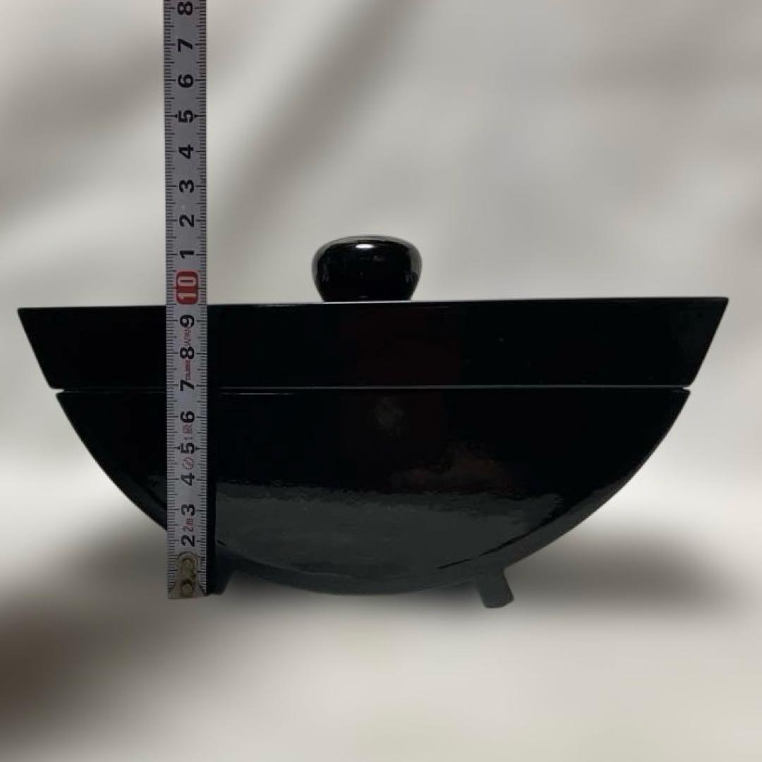 日本伝統工芸品 黒漆器 トンボ柄象嵌入り装飾 美品