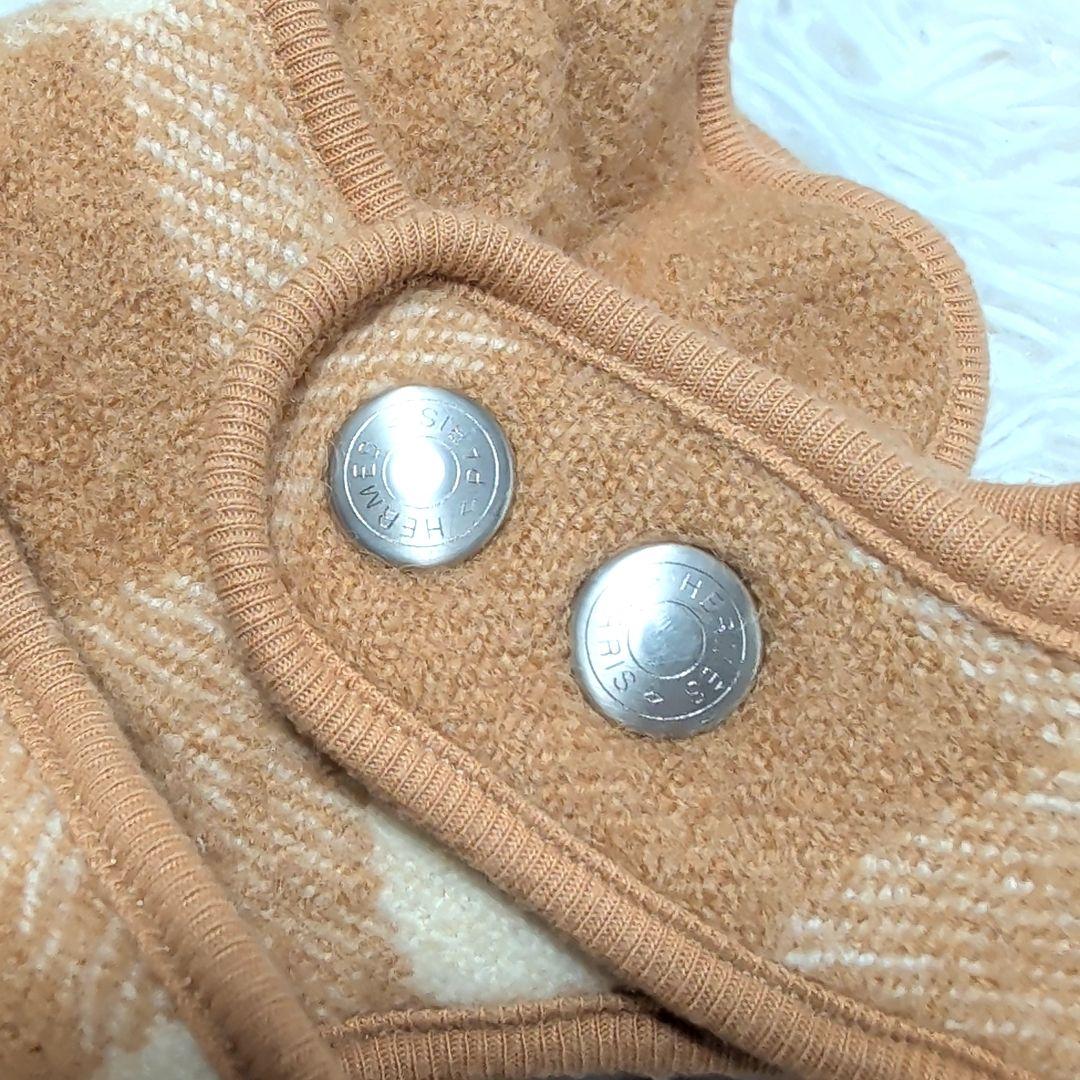 極美品 HERMES ドッグウェア S ブラウン チェック