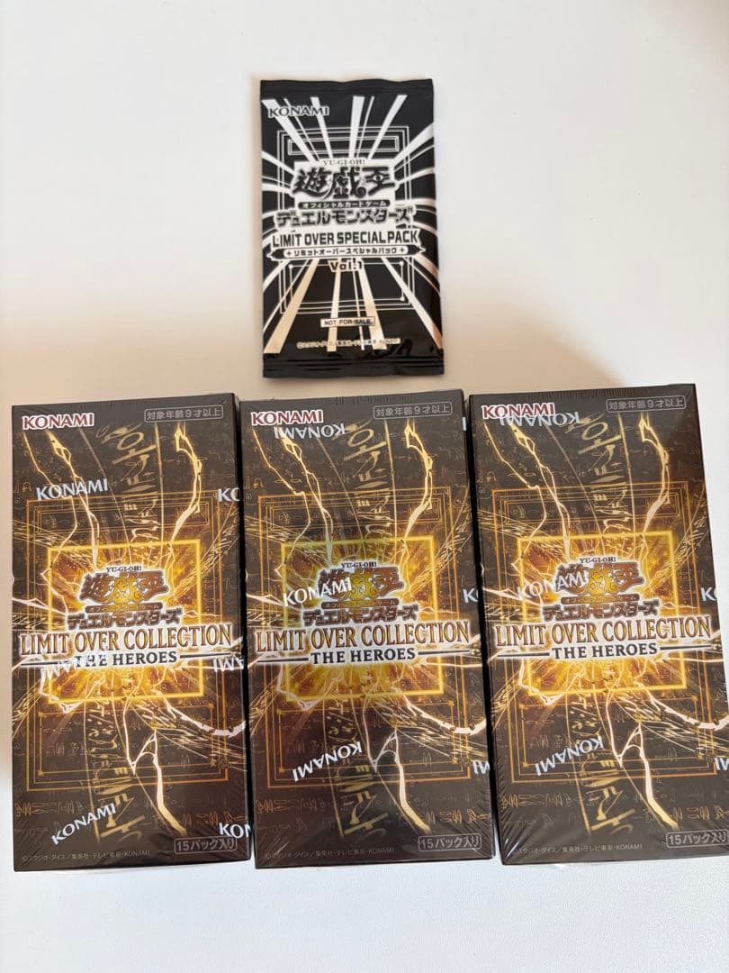 遊戯王 リミットオーバーコレクションヒーローズ 3BOX シュリンク付き