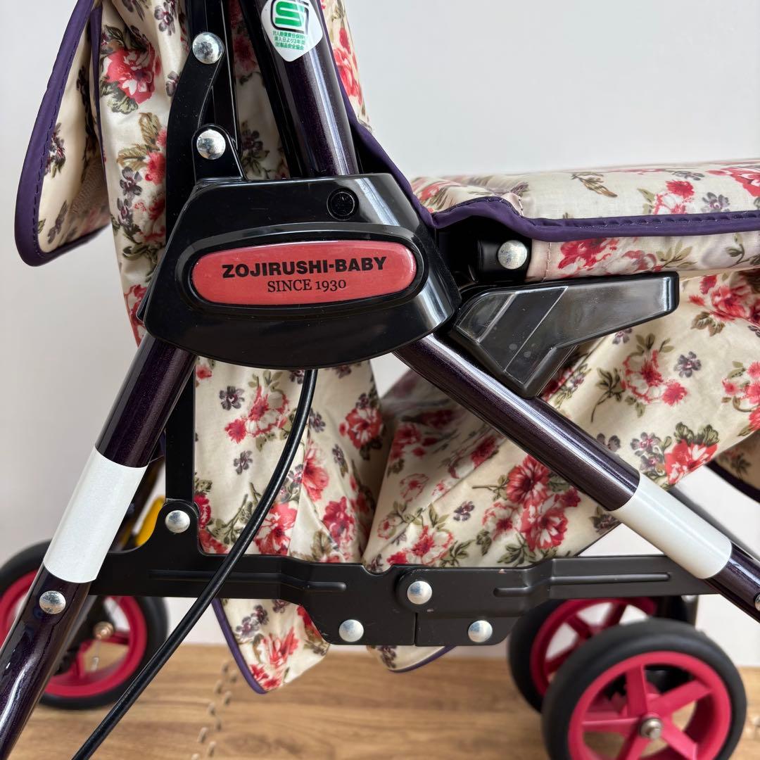 【美品】シルバーカー ライトステップ・タイニーW フラワー　花柄　収納あり