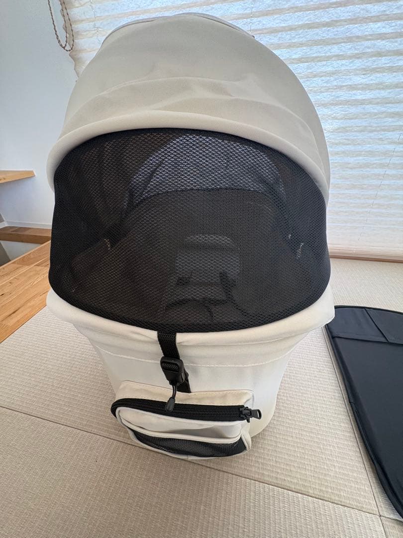 美品 AIRBUGGY WITH X パールホワイト エアバギー ドッグカート
