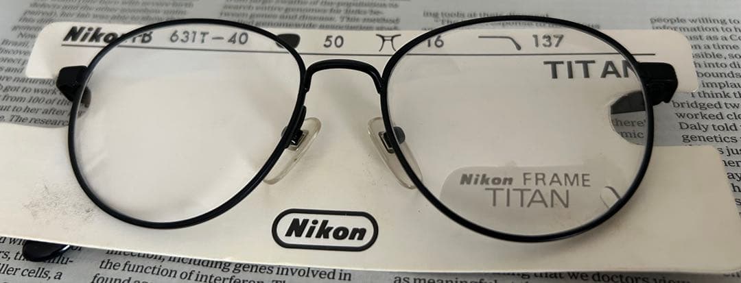 ヴィンテージ　メガネフレーム　Nikon デッドストック　チタンフレーム