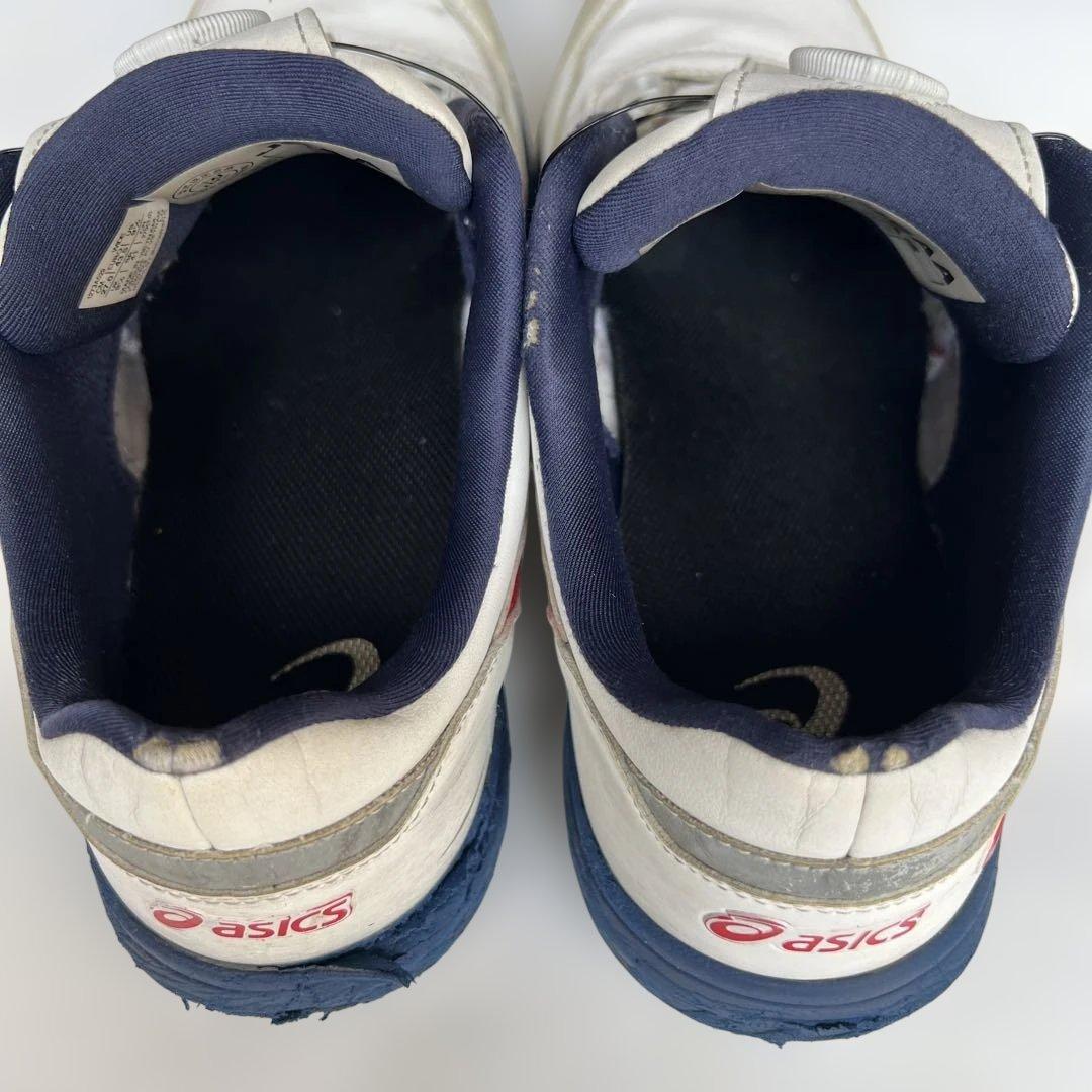 27cm アシックス 安全靴 BOA ウィンジョブ CP306 3E 白赤
