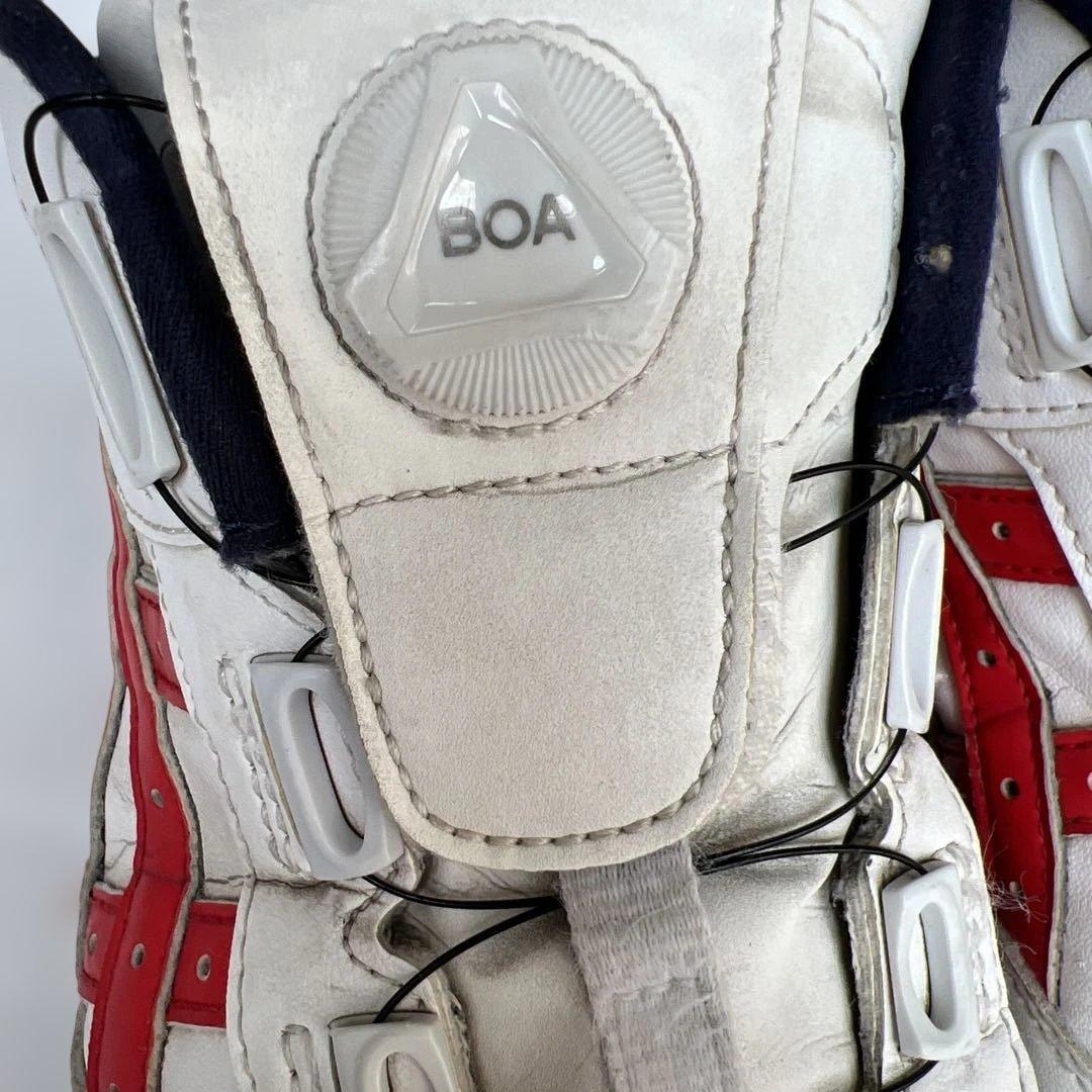 27cm アシックス 安全靴 BOA ウィンジョブ CP306 3E 白赤