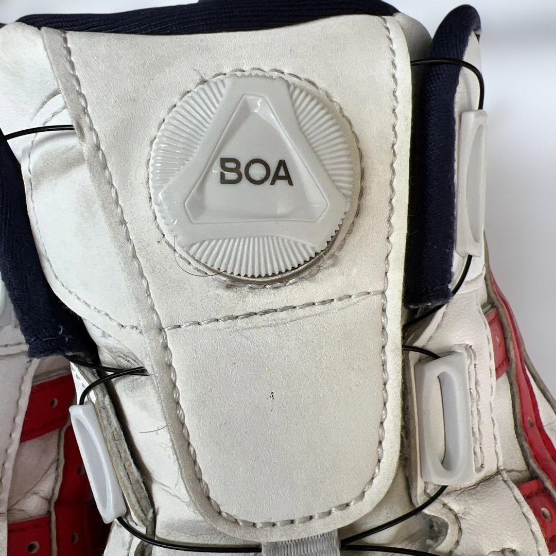 27cm アシックス 安全靴 BOA ウィンジョブ CP306 3E 白赤