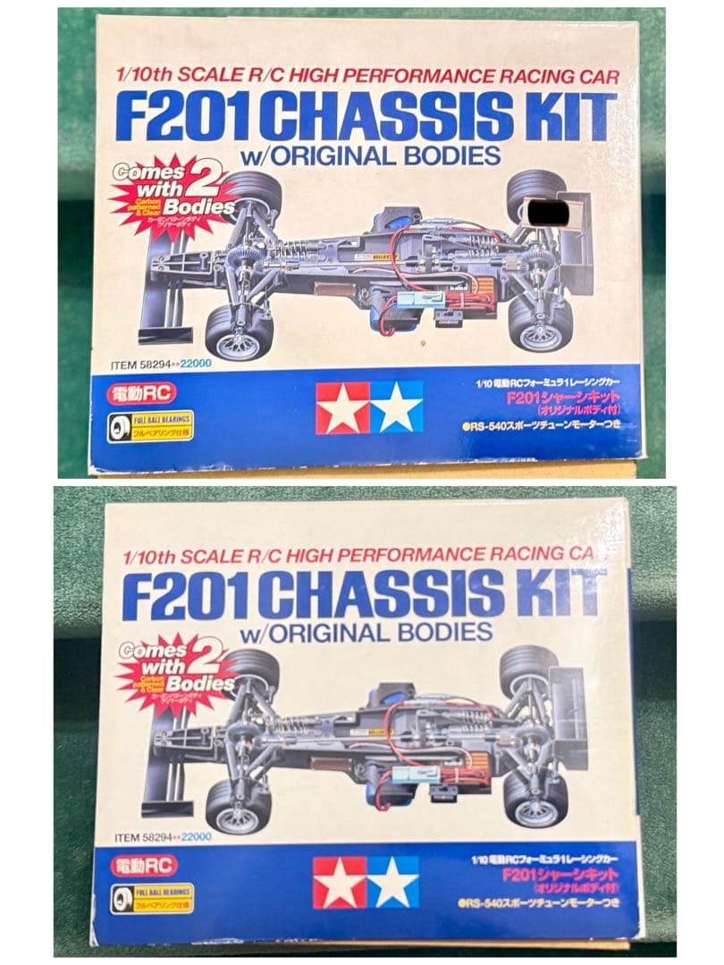 タミヤ F201シャーシキット 電動RCフォーミュラ1レーシングカー 未組立て