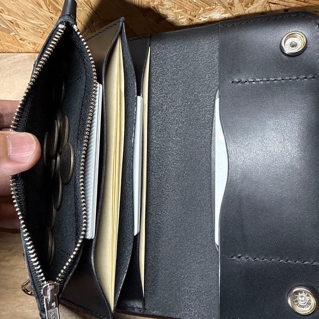 180 カスタム トラッカーウォレット 姫路レザー オイルレザー ニッケル