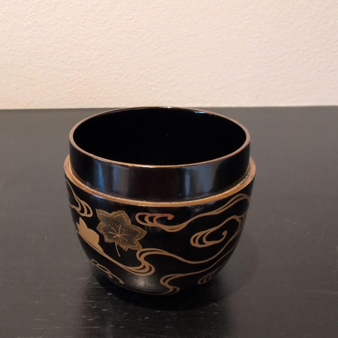 茶道具　棗　雲錦蒔絵　木箱付き