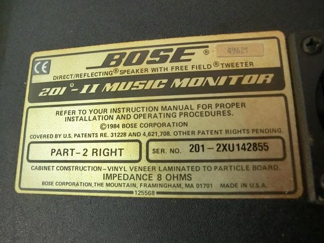 189：BOSE　201-Ⅱ MUSIC MONITOR　スピーカー　ジャンク