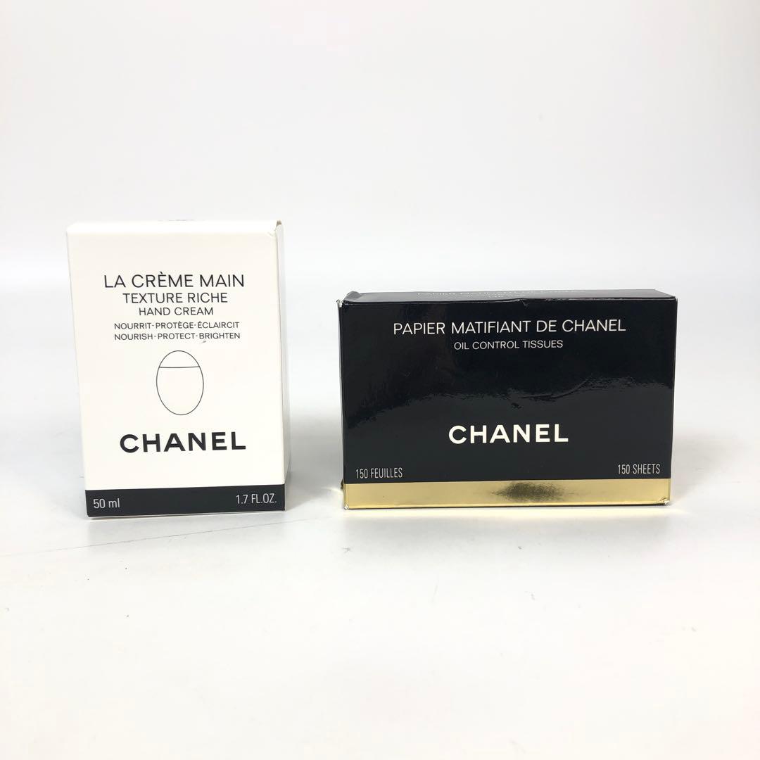 未使用保管品★1G525 シャネル ハンドクリーム あぶらとり紙 鏡 セット