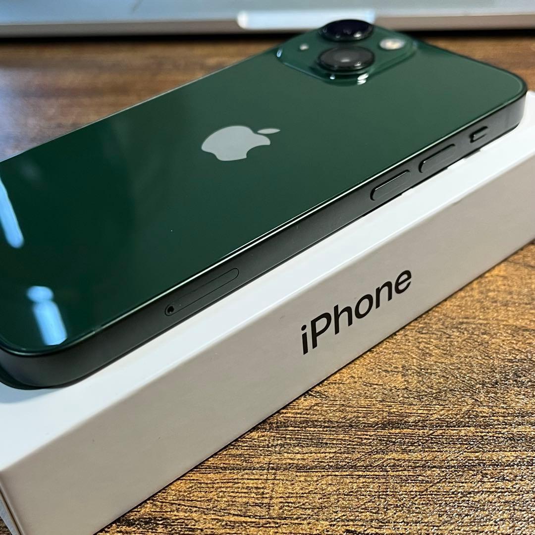 Iphone13mini 128gb グリーン simフリー バッテリー100％
