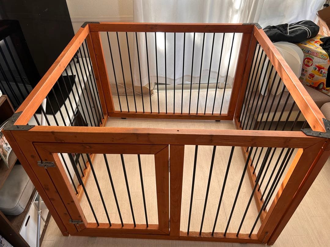 大型犬 中型犬 ペットサークル 木製フレーム