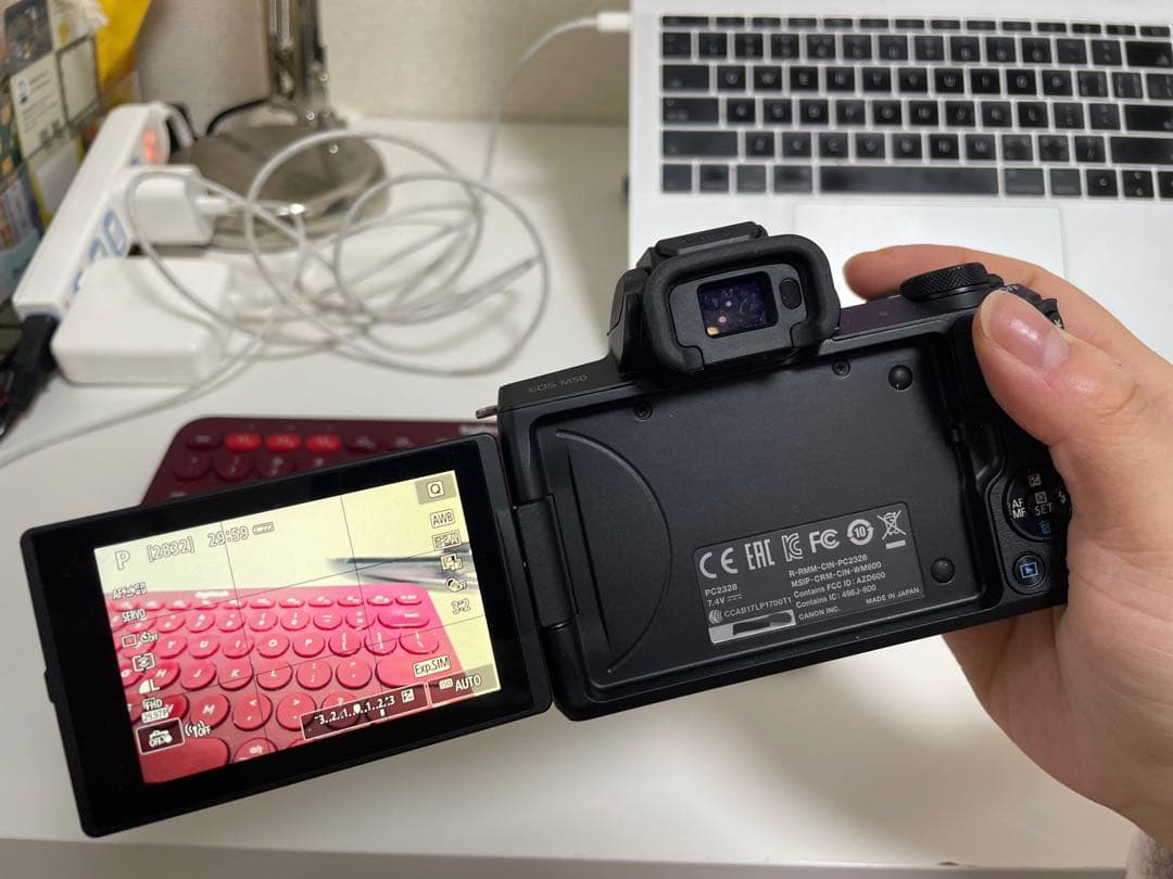 【シャッター数100回・日本製】Canon EOS M50 (Kiss M)