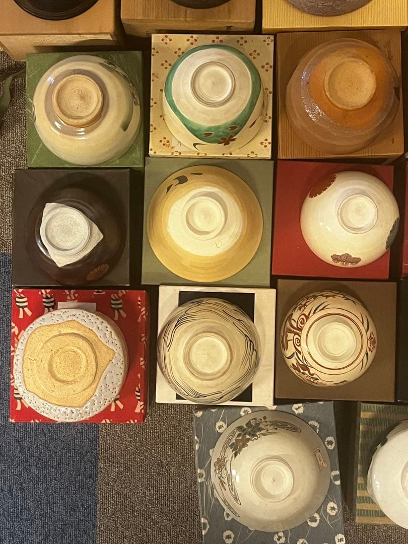 茶碗 抹茶碗 まとめて 39点 箱付 茶道具 陶器 京焼 金彩 色絵