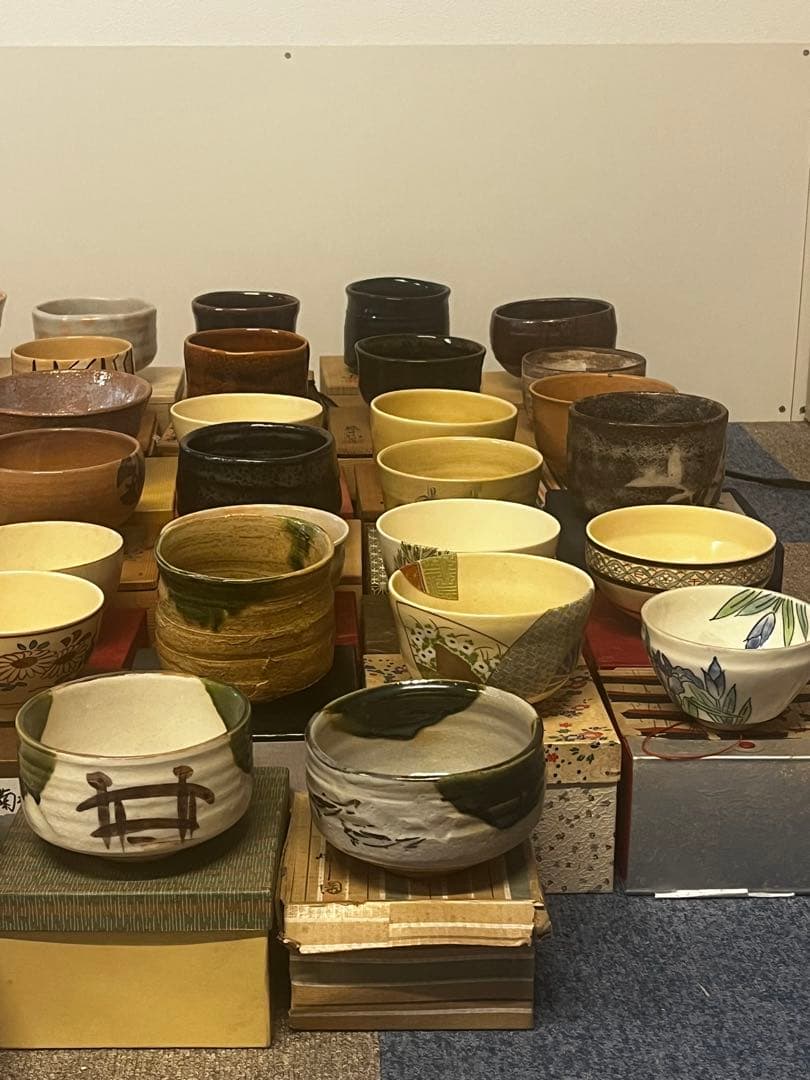 茶碗 抹茶碗 まとめて 39点 箱付 茶道具 陶器 京焼 金彩 色絵